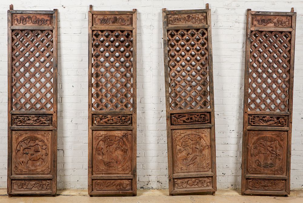 Appraisal: Set of Antique Door Panels from Yunnan Province China Set