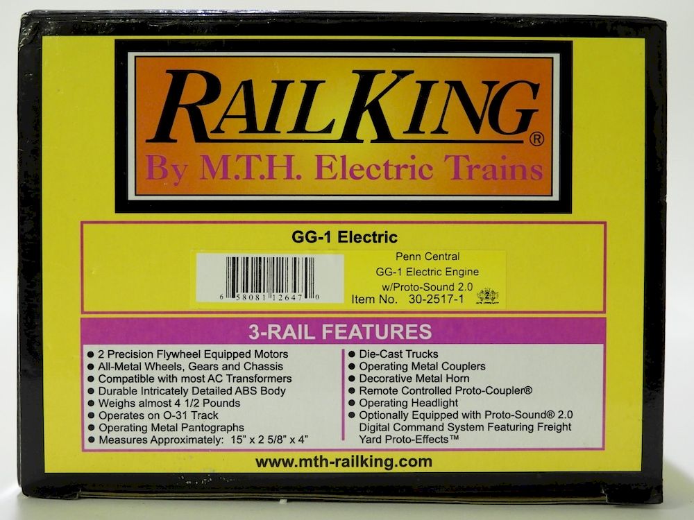 Appraisal: Rail King Penn Central GG- Electric Engine Train United States