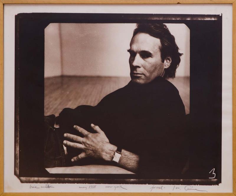 Appraisal: ANNIE LEIBOVITZ b BRICE MARDEN Gelatin silver print titled dated