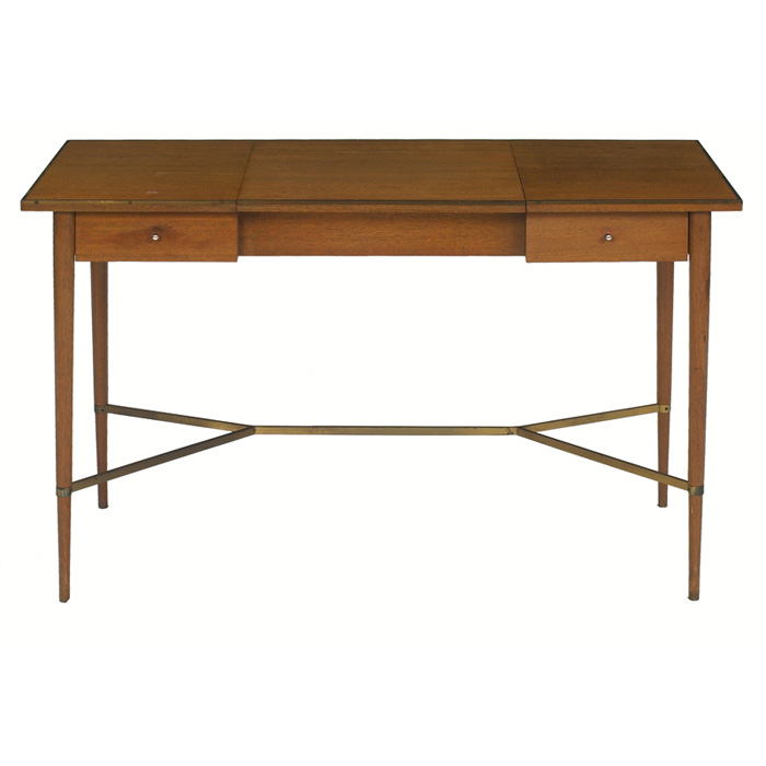 Appraisal: Paul McCobb Connoisseur Collection dressing table by Calvin mahogany lift-up