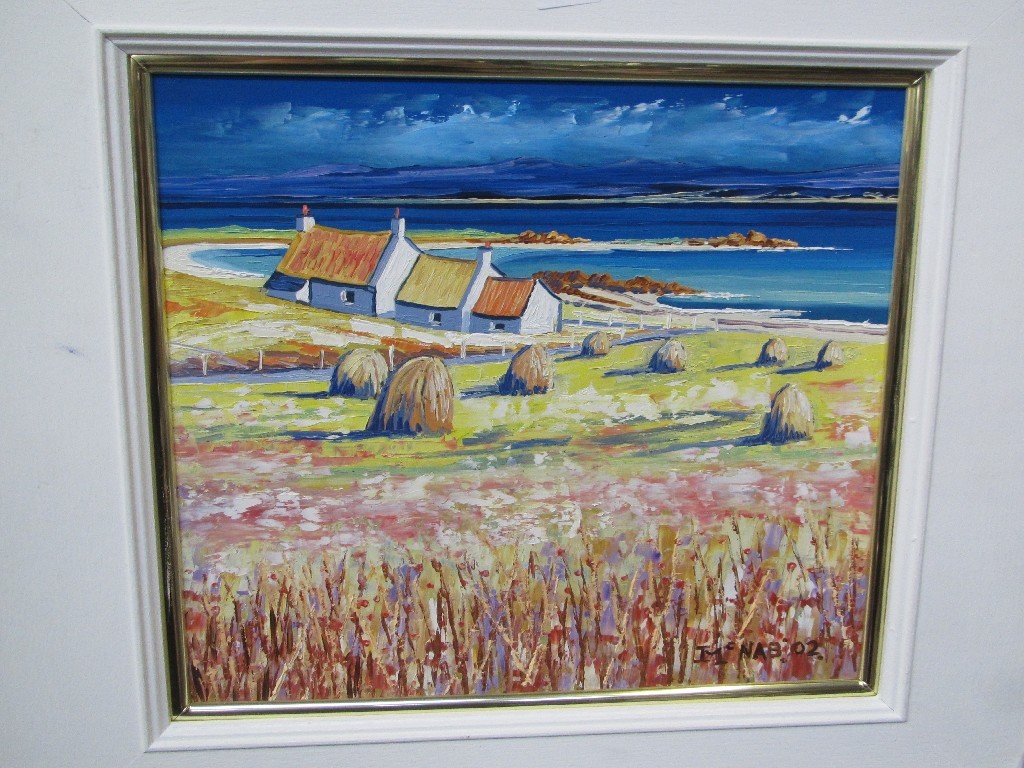 Appraisal: IAN McNAB Acrylic coastal landscape signed