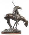 Appraisal: SCULPTURE - Replica bronze 'End of the Trail' of Indian