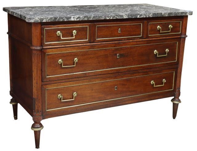 Appraisal: French Louis XVI style commode late th c having shaped