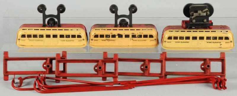 Appraisal: Detroit Leland O-Gauge Monorail -Piece Set American Includes motorized unit