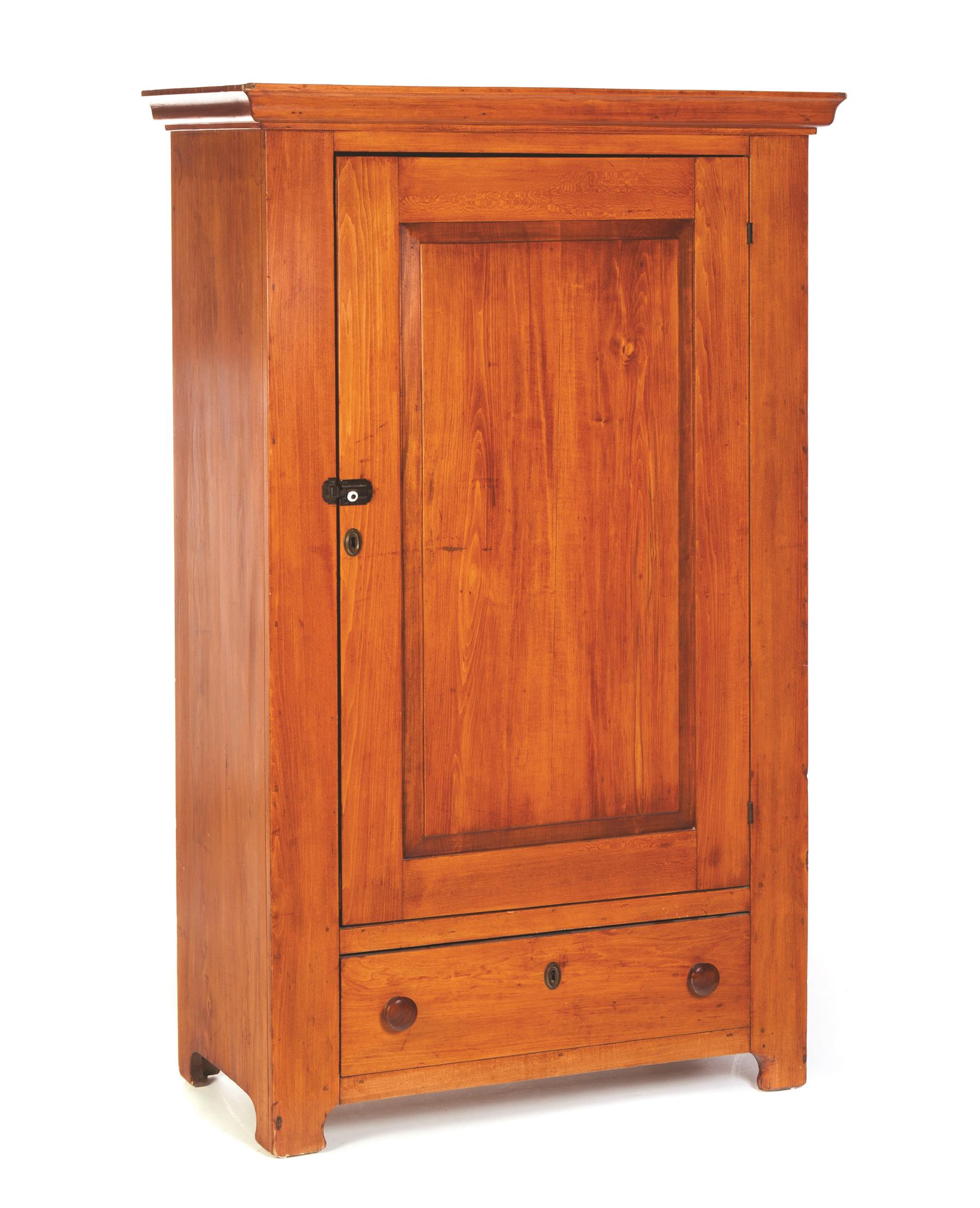 Appraisal: AMERICAN DIMINUTIVE WARDROBE Second half- th century maple with poplar