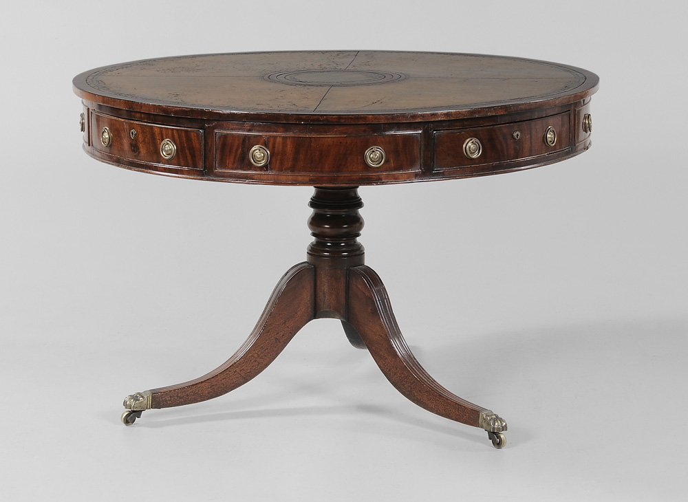 Appraisal: Regency Style Mahogany and Leather- Inset Rent Table British th