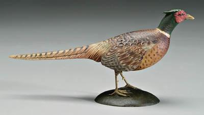 Appraisal: Frank Finney carving male pheasant carved and painted wood mark