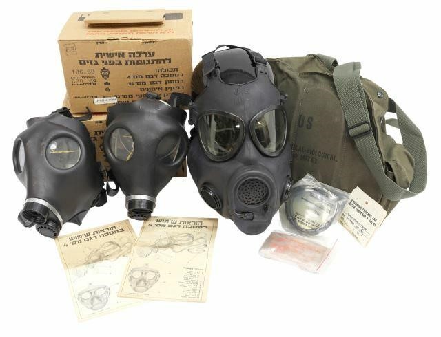 Appraisal: lot of Gas masks U S M A mask with