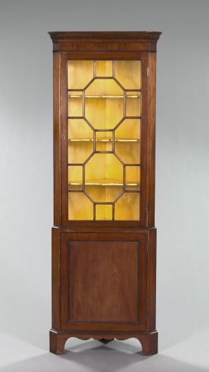 Appraisal: English Mahogany Corner Cabinet early th century in the George