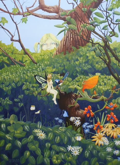 Appraisal: Alan W Vickers Just Another Fairy Tale acrylic on canvas