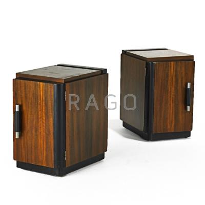 Appraisal: DONALD DESKEY HERMAN MILLER Pair of nightstands Zeeland MI Mahogany