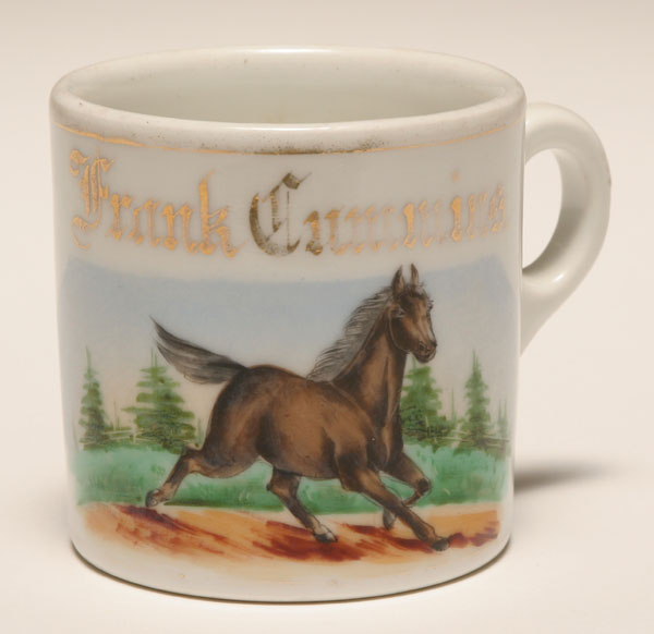 Appraisal: Occupational shaving mug galloping horse displaying th century exaggerated stride