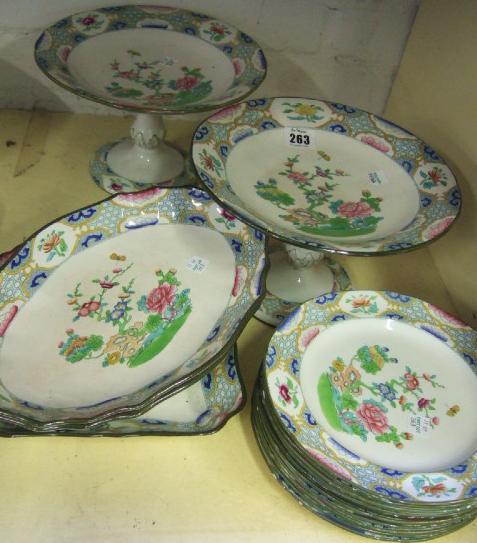 Appraisal: A Copeland Spode earthenware dessert service decorated in the Indian