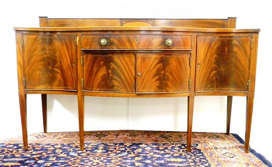 Appraisal: Federal style sideboard mahogany and mahogany veneer with stringing paneled