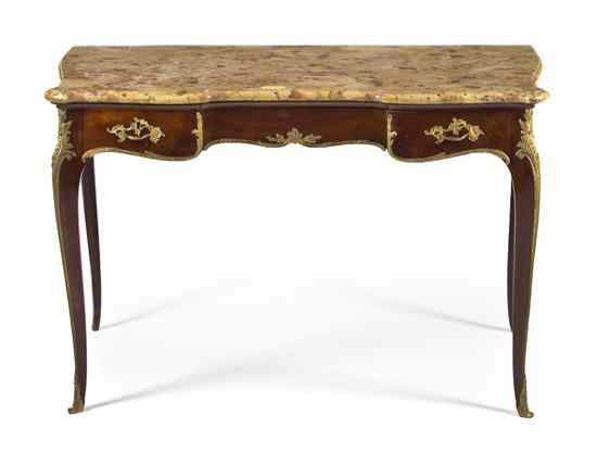 Appraisal: A Louis XVI Style Gilt Metal Mounted Dressing Table Paul