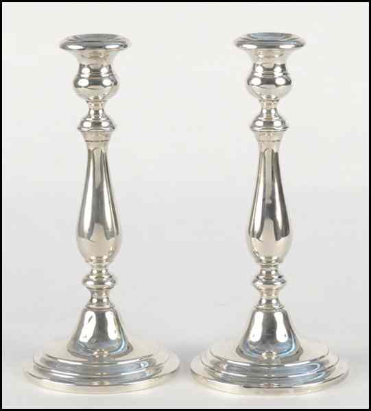 Appraisal: PAIR OF GORHAM WEIGHTED STERLING SILVER CANDLESTICKS Height '' Condition