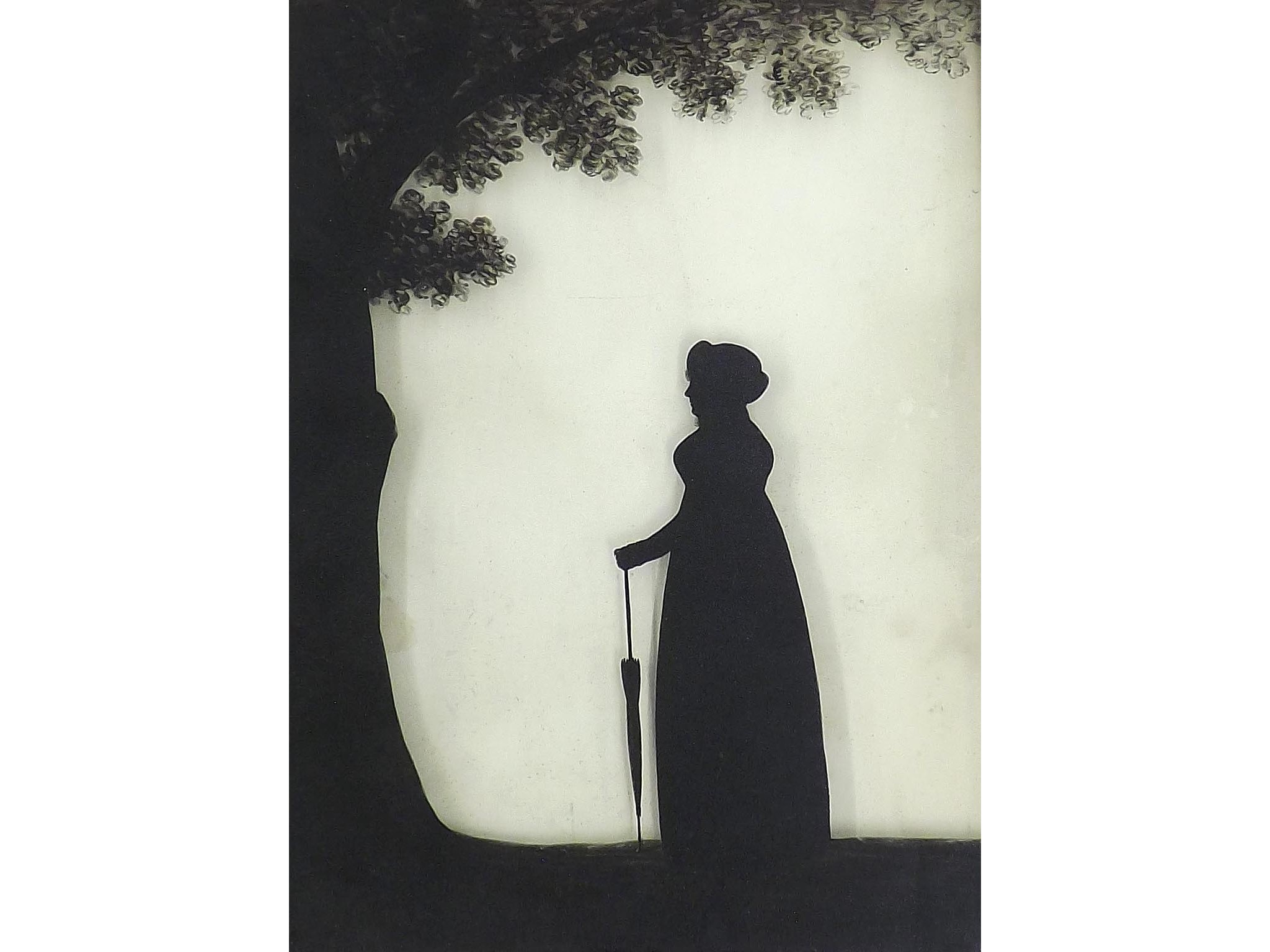 Appraisal: English School th th century - Silhouette of a lady