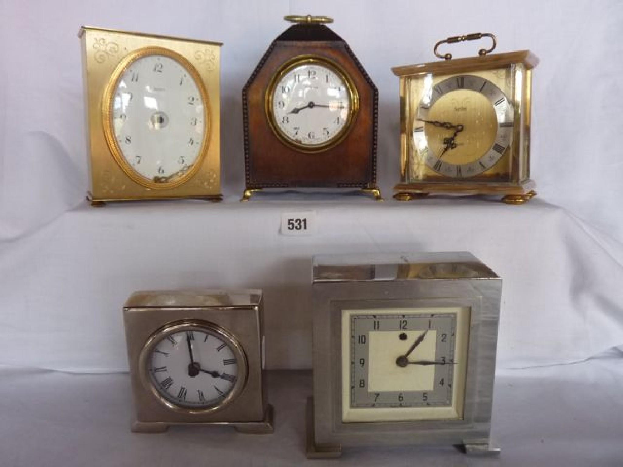 Appraisal: A Temco electric mantle clock in the Art Deco style