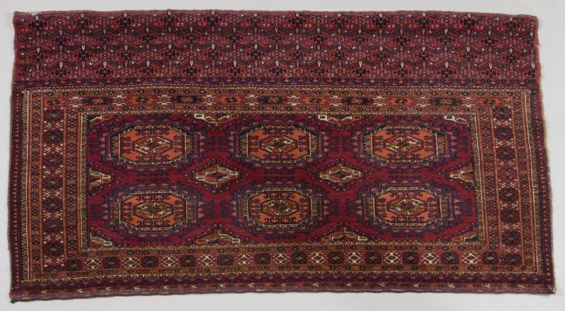 Appraisal: Semi-Antique Tekke Bokhara wool base ca s- s traditional design