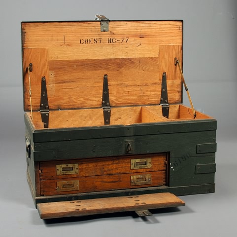 Appraisal: US WWII US Army Signal Corps TE- Tool Chest Oak