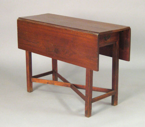 Appraisal: Chippendale cherry pembroke table late th c with a single