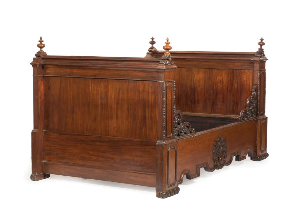 Appraisal: Very Fine Carved Mahogany Lit en Bateau in the French