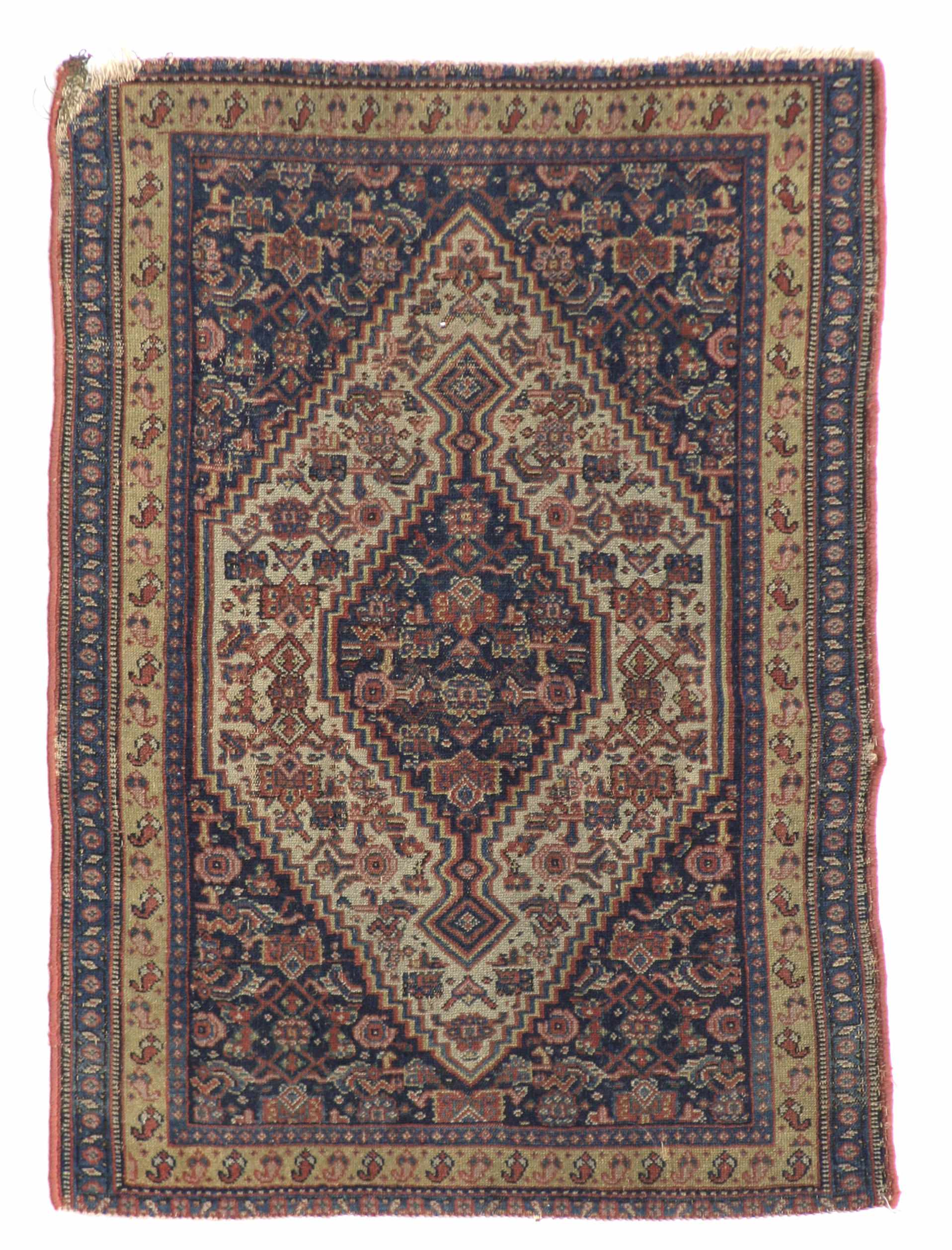 Appraisal: A Senneh rug size approximately ft x ft