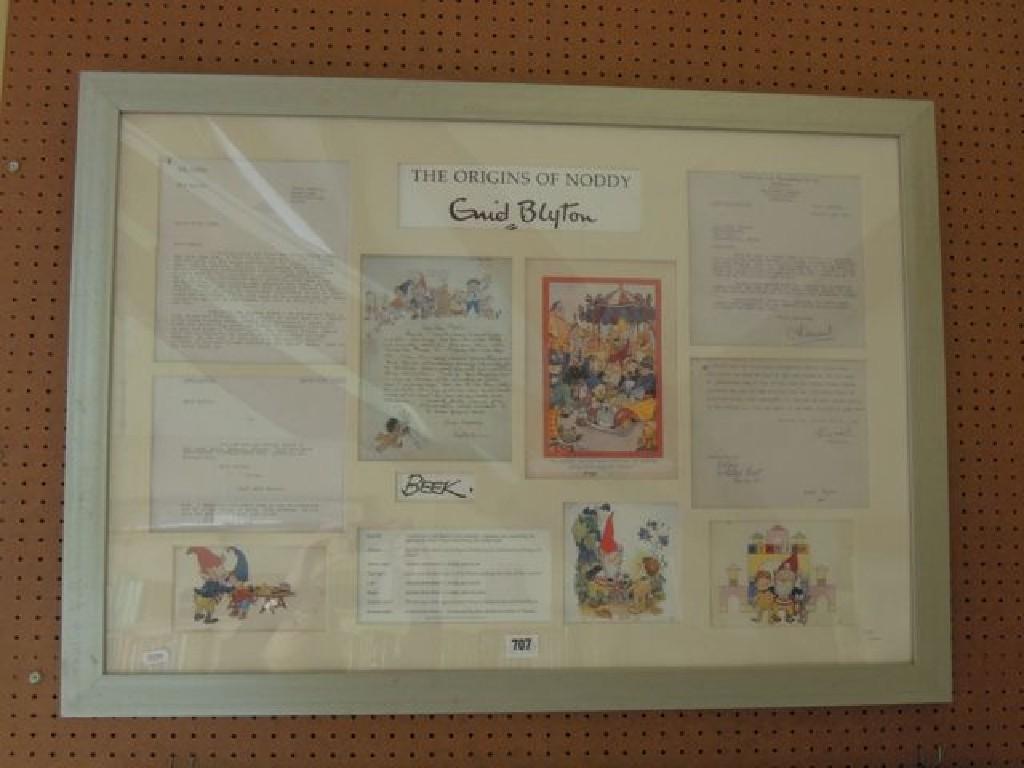 Appraisal: A framed limited edition montage of facsimile letters and illustrations