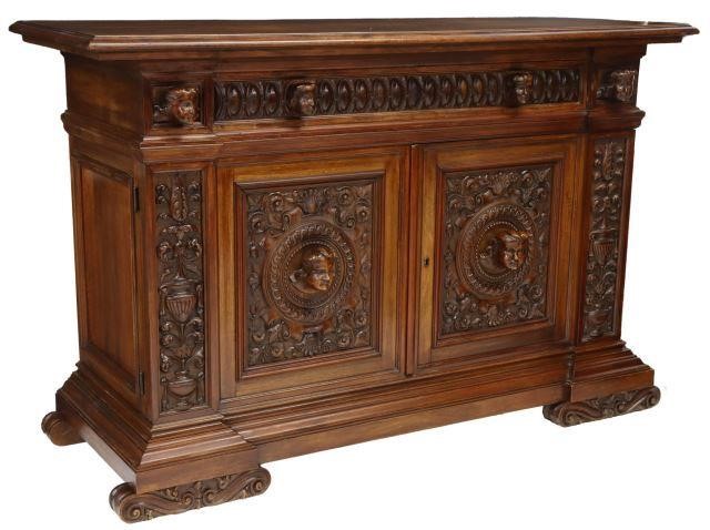 Appraisal: Italian Renaissance Revival walnut chest of drawers Carlo Puccini early