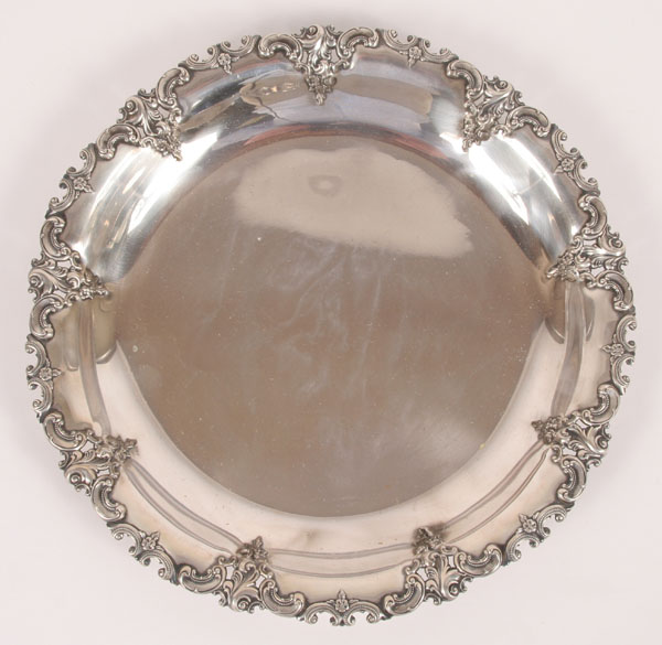 Appraisal: Wallace 'Grande Baroque' sterling tray with decorative floral and foliate