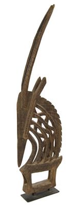 Appraisal: A Bamana antelope head-dress Chiwara with incised decoration on a