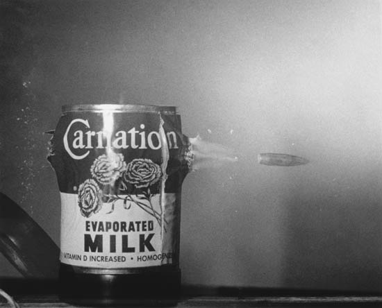 Appraisal: EDGERTON HAROLD - Untitled Carnation milk and bullet Ferrotyped silver