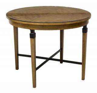 Appraisal: BIEDERMEIER STYLE CENTER TABLE Biedermeier style center table with ebonized