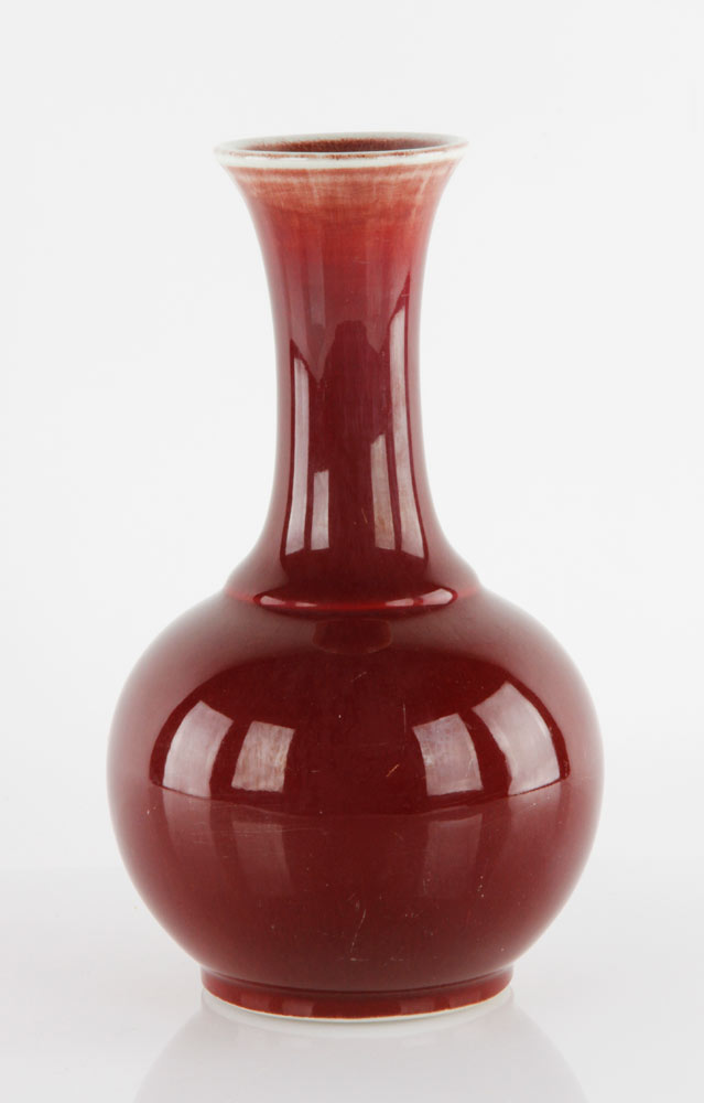 Appraisal: - Chinese Ox Blood Vase Chinese ox blood vase with