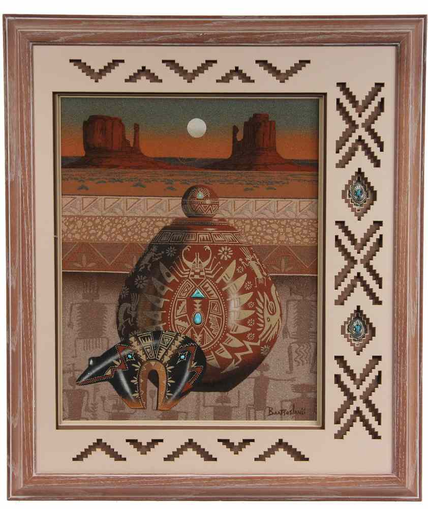 Appraisal: NAVAJO SAND PAINTING - Still Life with Buttes by Navajo