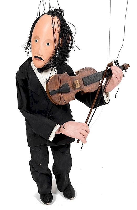 Appraisal: Czech Paganini Violinist Marionette Figure Czech Paganini Violinist Marionette Figure