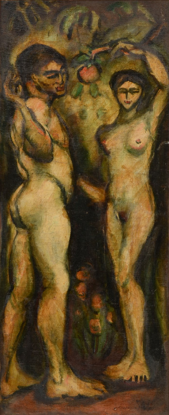 Appraisal: FRIESZ Achille-Emile Othon French - ''Adam and Eve'' Oil Canvas