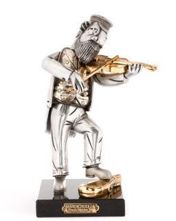 Appraisal: Frank Meisler Hasidic Fiddler Sculpture Frank Meisler German active Israel