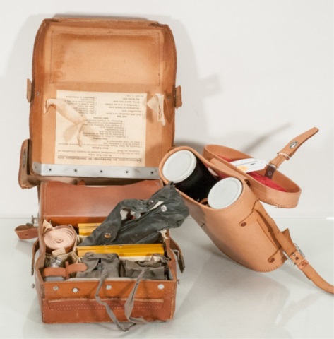 Appraisal: German Medical Field Kit and Binoculars in Case