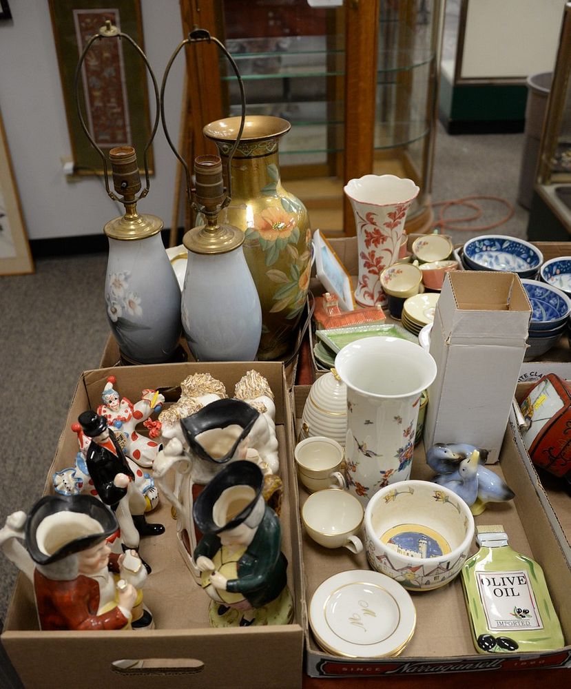 Appraisal: Four tray lots of assorted porcelain and china to include