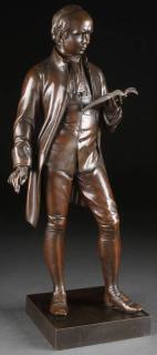 Appraisal: BRONZE FIGURE OF OLIVER GOLDSMITH BY FOLEY JOHN HENRY FOLEY