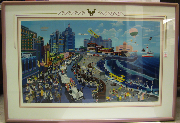 Appraisal: MELANIE TAYLOR KENT SERIGRAPH American th century titled Boardwalk of