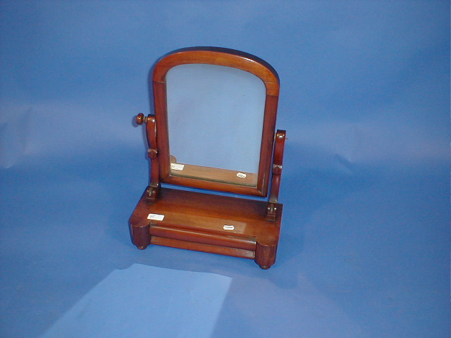 Appraisal: A Victorian mahogany dressing table mirror with drawer