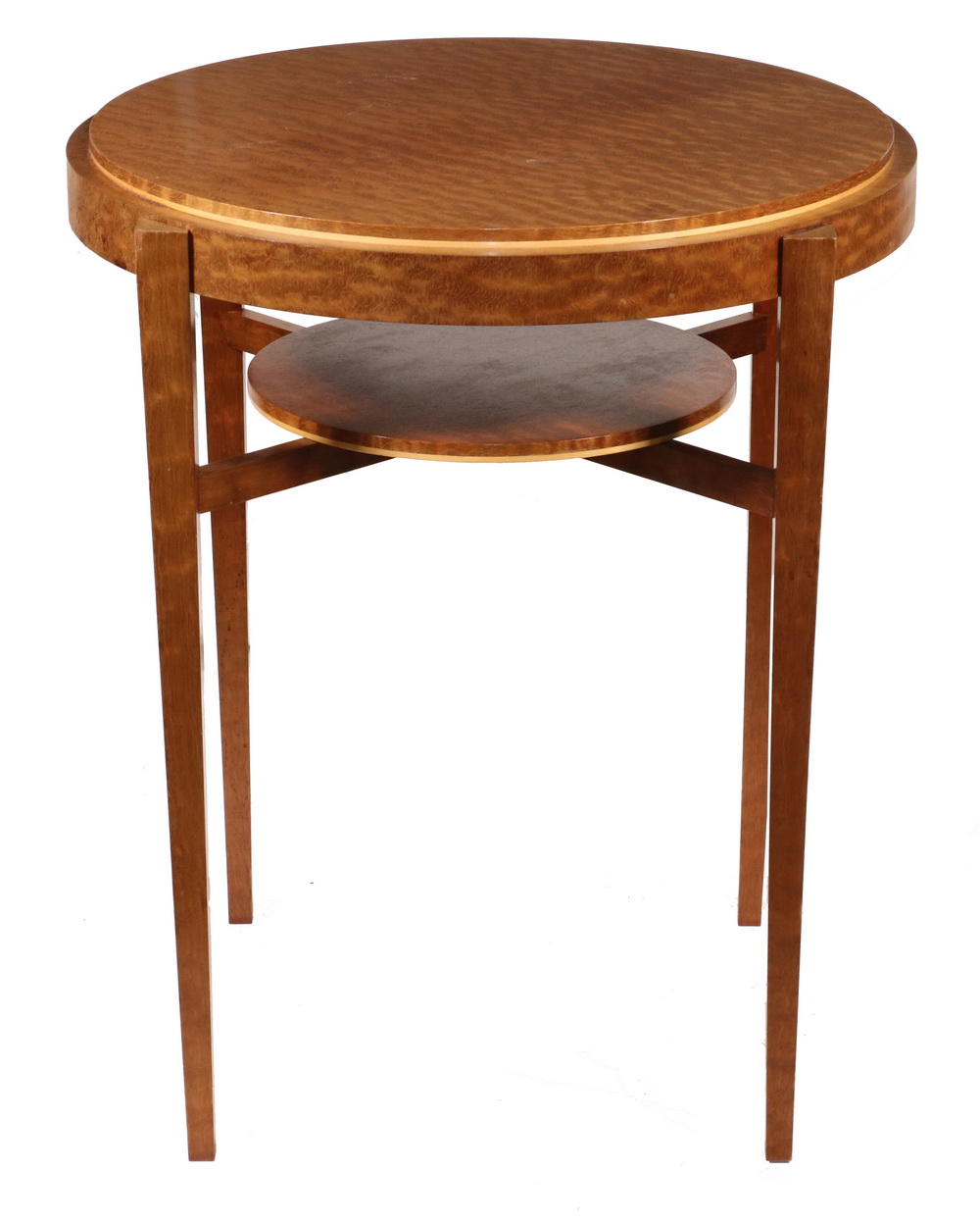 Appraisal: CUSTOM DESIGN SIDE TABLE Finely Crafted Round Side Table in