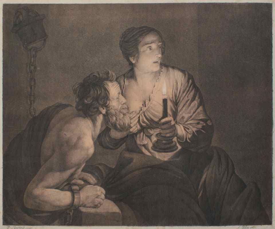 Appraisal: PILOTY Ferdidnand ''Roman Charity Cimon and Pero'' Lithograph '' x