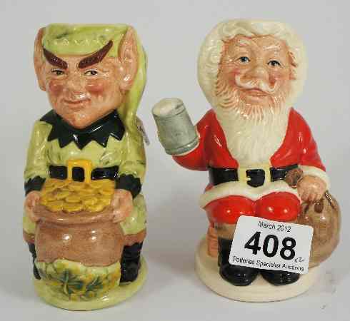 Appraisal: Royal Doulton Small Toby Jugs Father Christmas D and Leprechaun