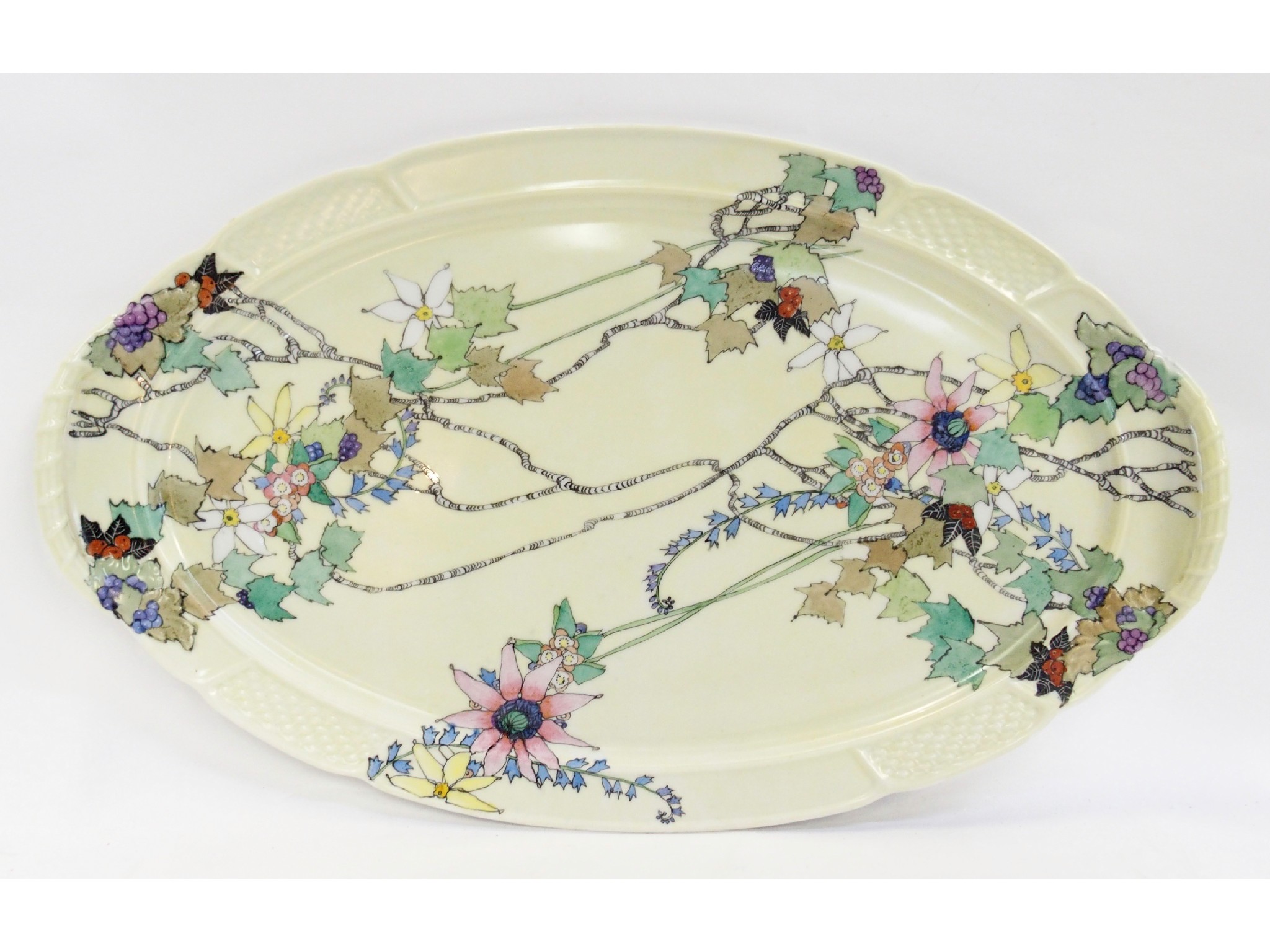 Appraisal: Elizabeth Mary Watt handpainted tray