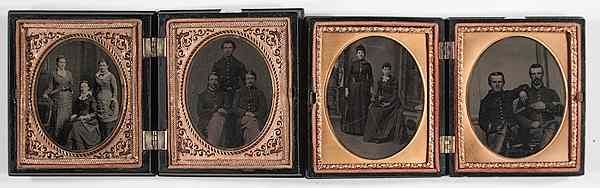 Appraisal: Civil War - Cased Images Civil War Sixth Plate Double