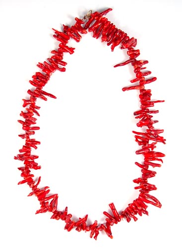 Appraisal: '' STRAND NECKLACE OF RED BRANCH CORAL