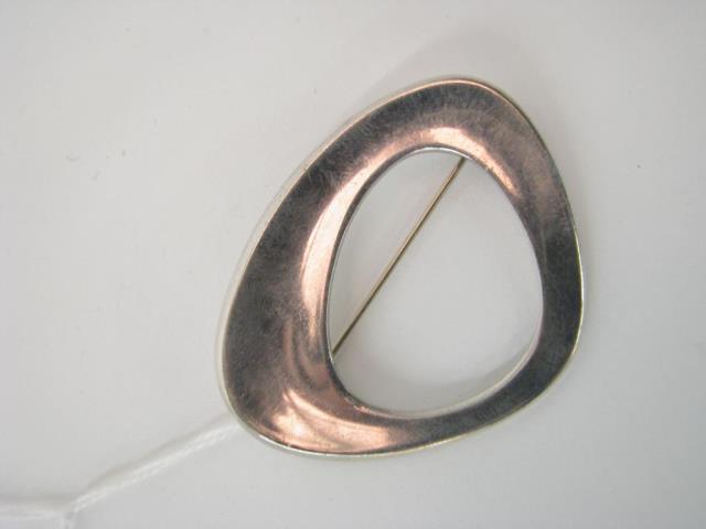 Appraisal: A signed David Anderson Jensen sterling silver oval pin marked